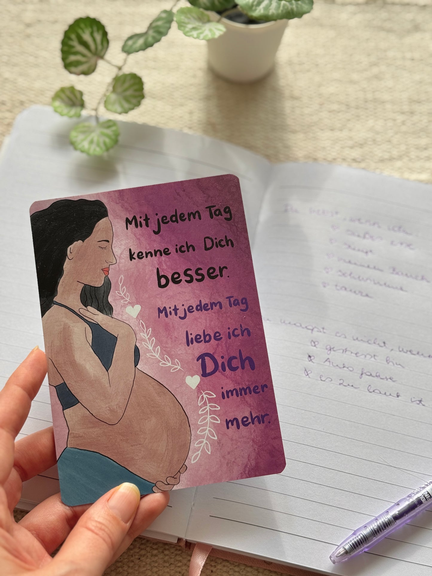 Schwangerschaft und Geburt Affirmationskarten