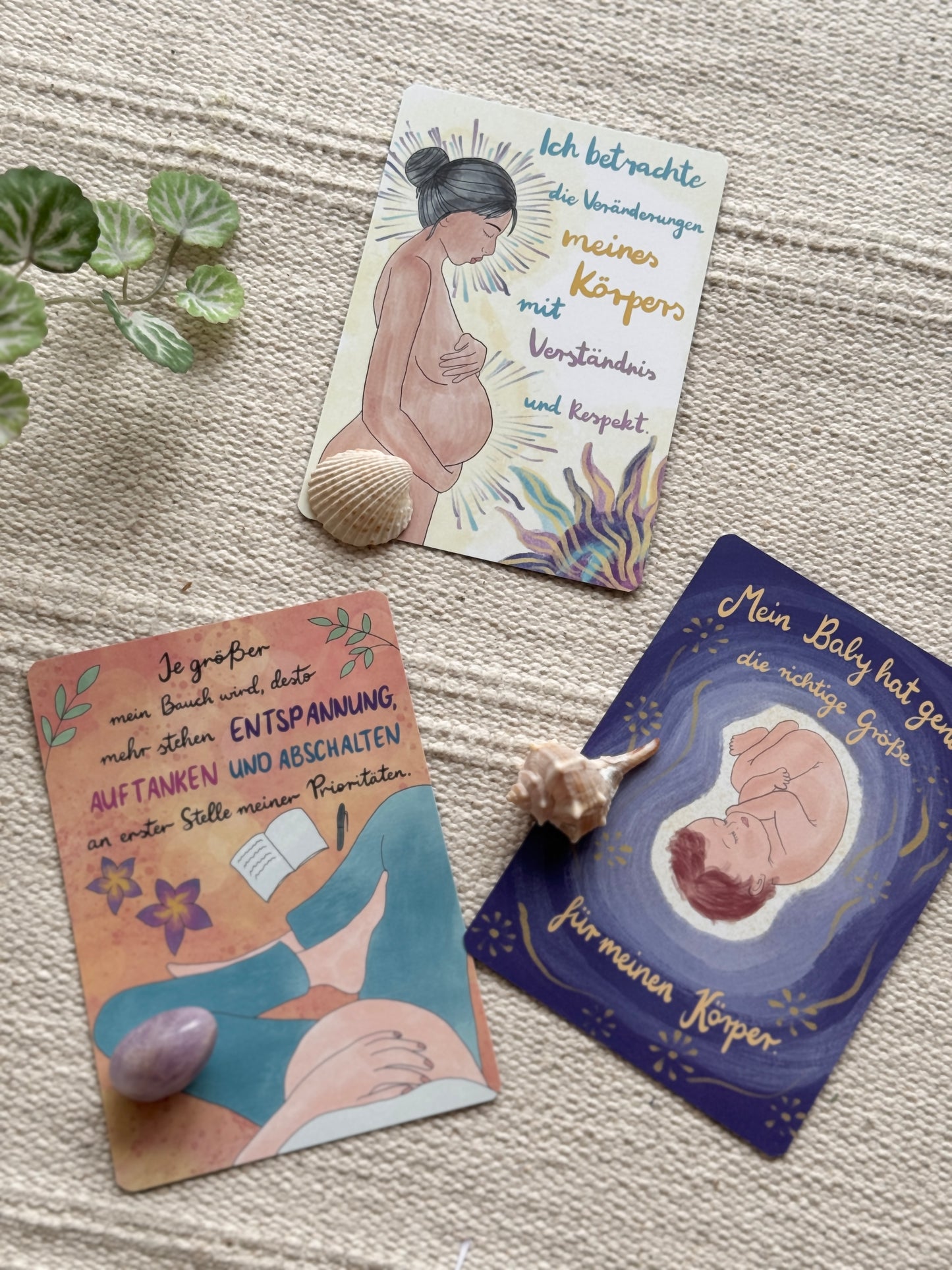Schwangerschaft und Geburt Affirmationskarten