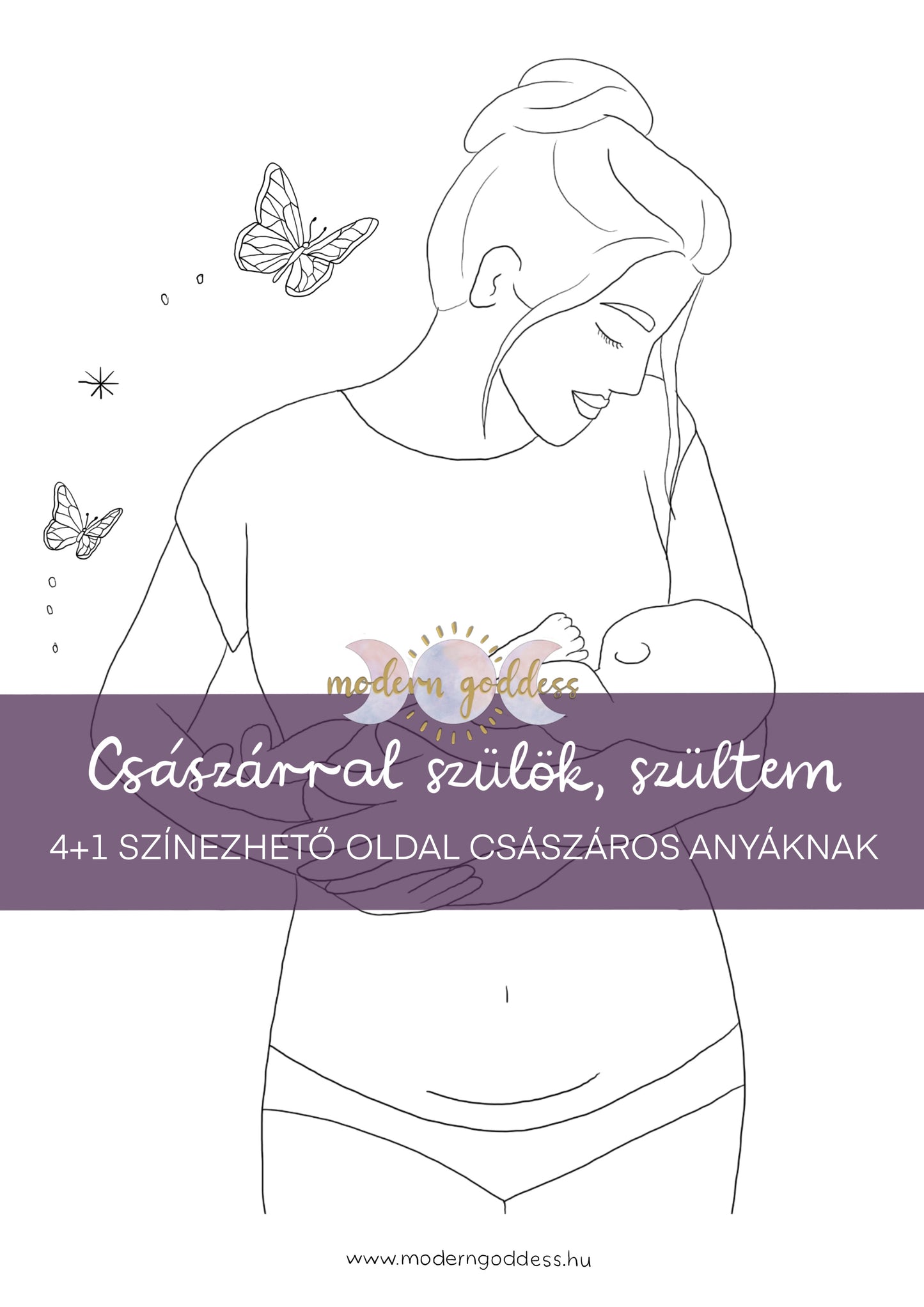 Császáros édesanyáknak 4+1 színezhető oldal