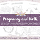 15 self-awareness worksheets - Pregnancy and Birth