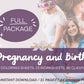Pregnancy and Birth - Full package for Mothers - 12 coloring pages, 15 worksheets, 80 questions