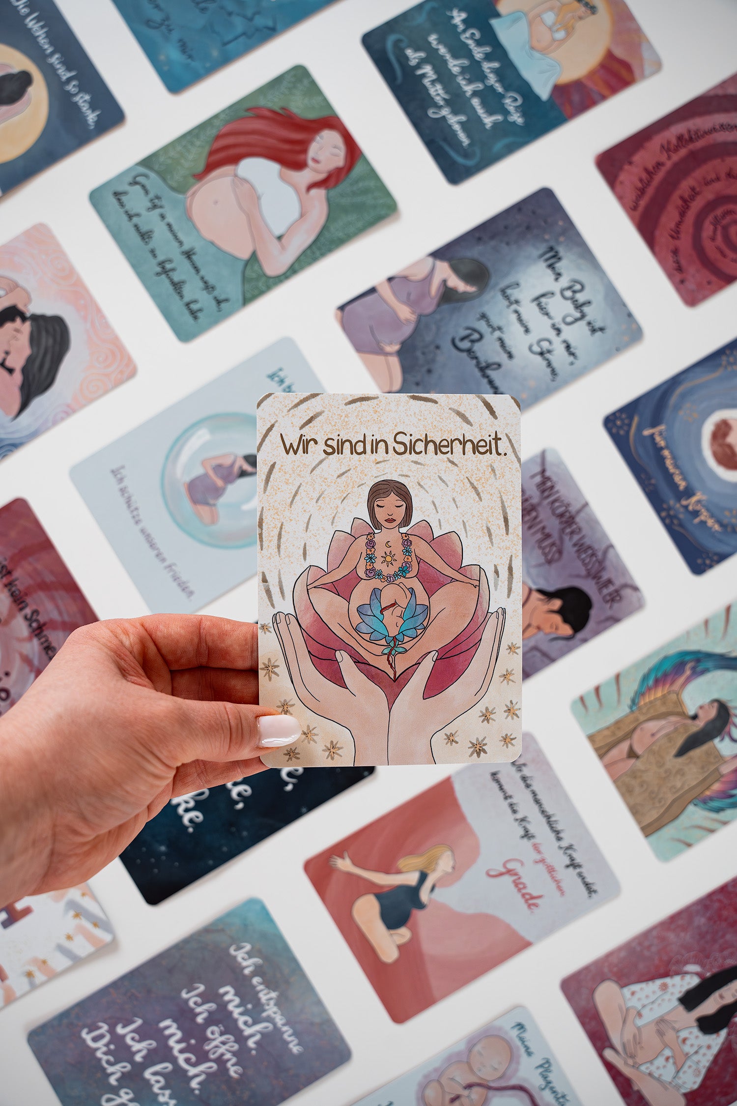 Schwangerschaft und Geburt Affirmationskarten